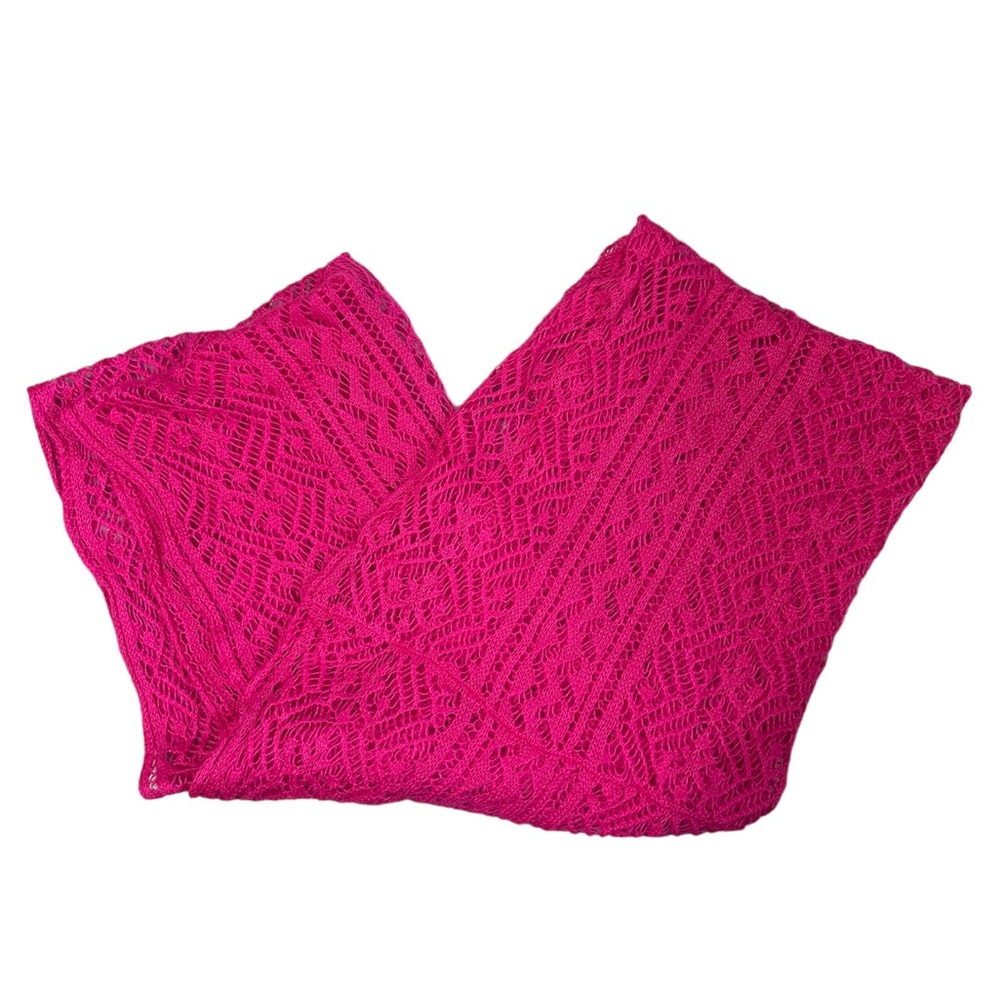 Hot Pink Loose Knit Infinity Scarf